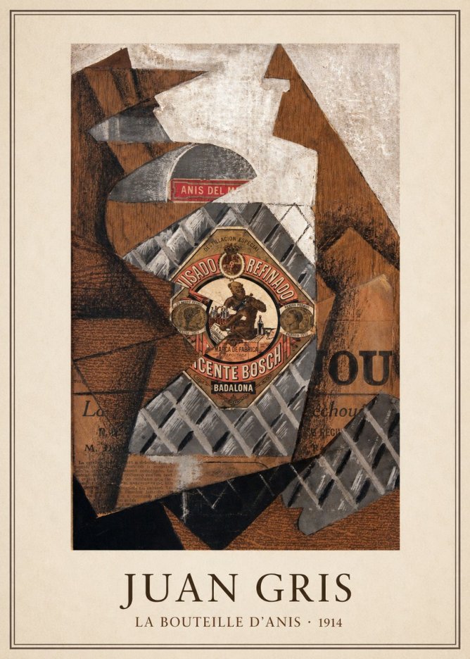 Juan Gris La Bouteille D'anis - 1914 No3 - Affiche