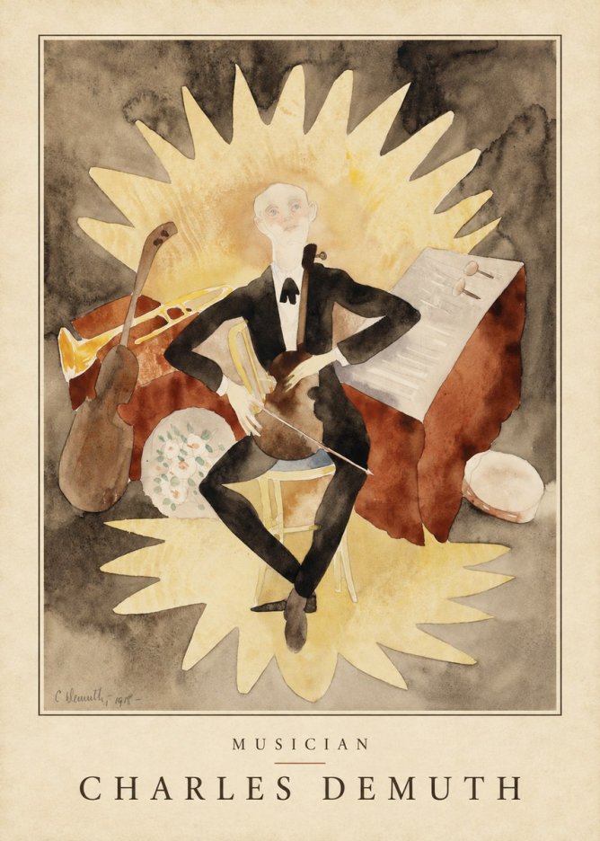 Charles Demuth Musician No4 - Affiche