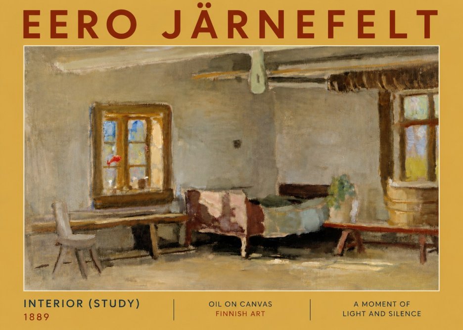 Eero Järnefelt Interior (Study) No5 - Affiche