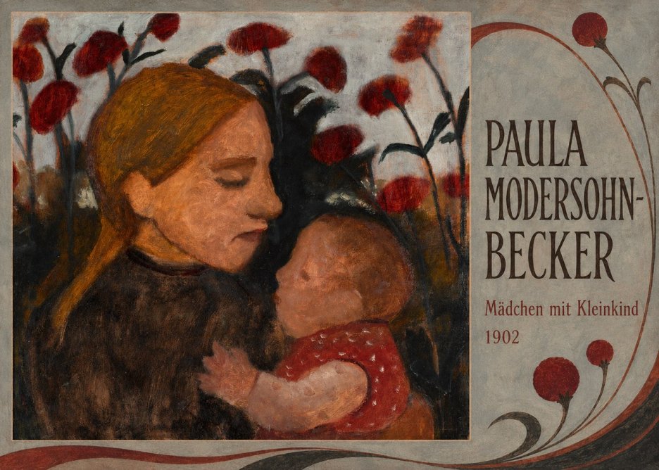 Paula Modersohn-Becker Mädchen Mit Kleinkind II No2 - Affiche