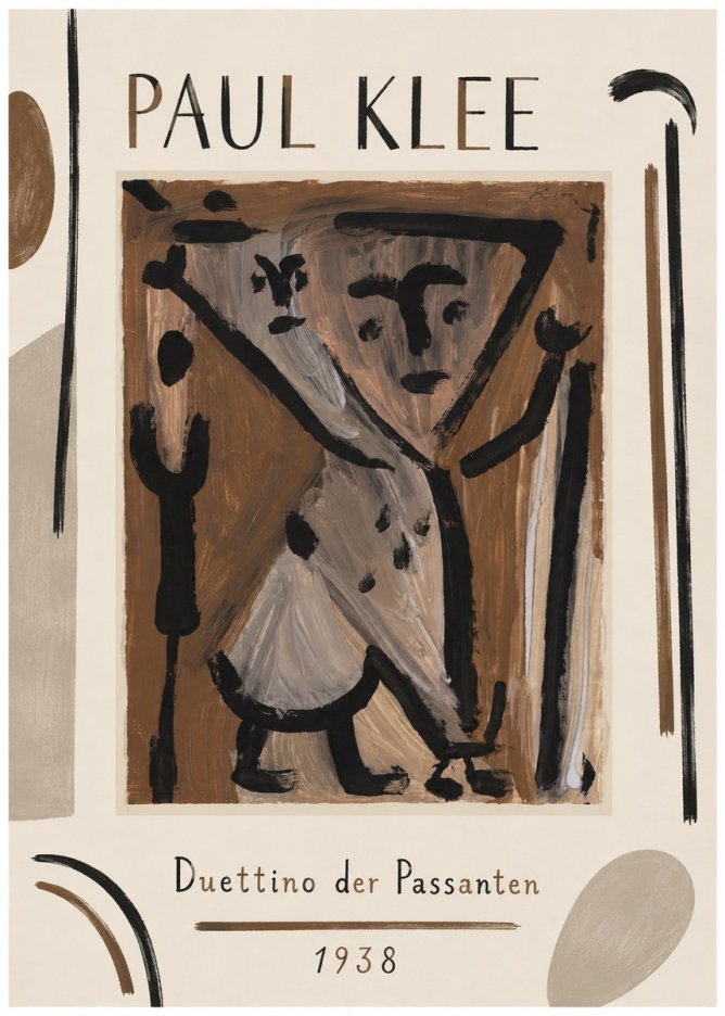 Paul Klee Duettino Der Passanten No1 - Affiche