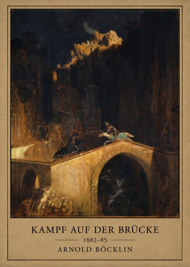 Arnold Böcklin Kampf Auf Der Brücke No1 - Affiche