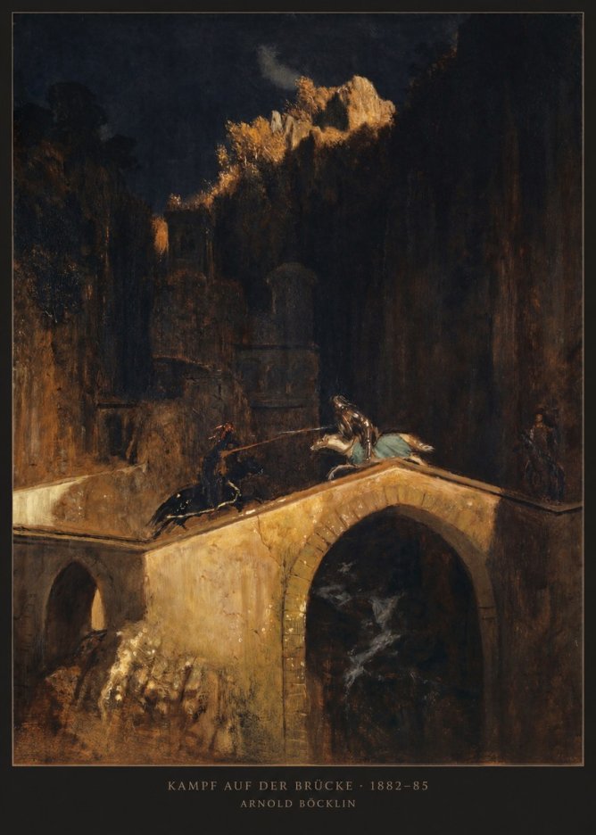 Arnold Böcklin Kampf Auf Der Brücke No2 - Affiche