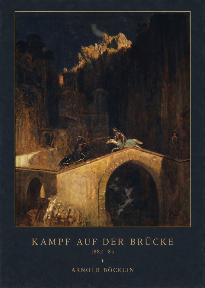 Arnold Böcklin Kampf Auf Der Brücke No3 - Affiche
