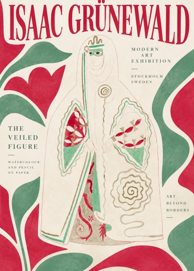 Isaac Grünewald The Veiled Figure No2 - Affiche