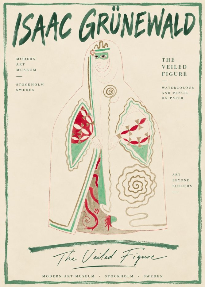 Isaac Grünewald The Veiled Figure No6 - Affiche