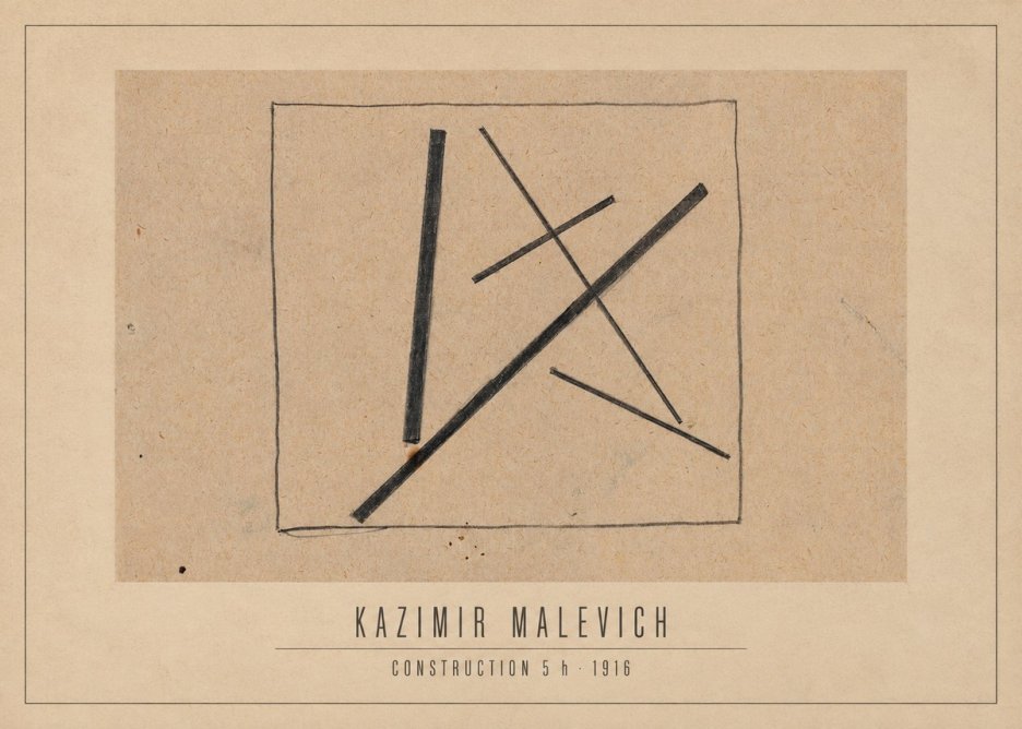 Kazimir Malevich Construction 5 H No3 - Affiche