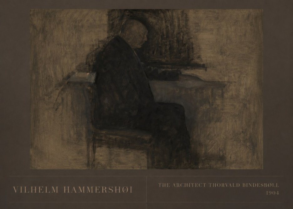 Vilhelm Hammershøi The Architect Thorvald Bindesbøll No3 - Affiche