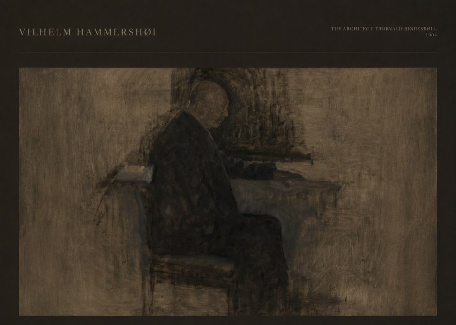 Vilhelm Hammershøi The Architect Thorvald Bindesbøll No4 - Affiche