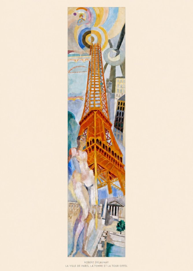 Robert Delaunay La Ville De Paris, La Femme Et La Tour Eiffel No6 - Affiche