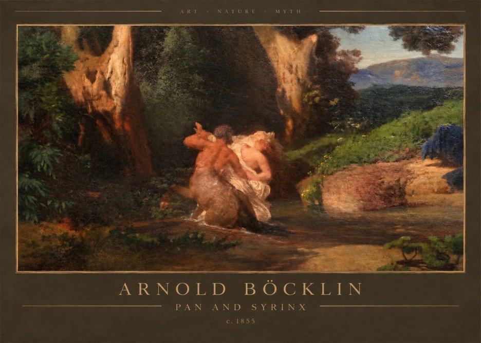 Arnold Böcklin Pan and Syrinx No2 - Affiche