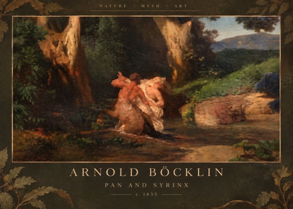 Arnold Böcklin Pan and Syrinx No6 - Affiche
