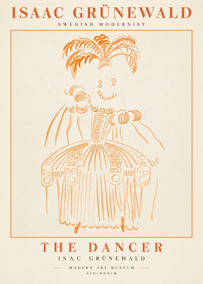 Isaac Grünewald The Dancer II No1 - Affiche