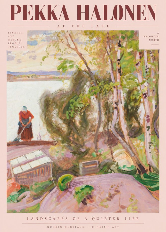 Pekka Halonen At the Lake No5 - Affiche
