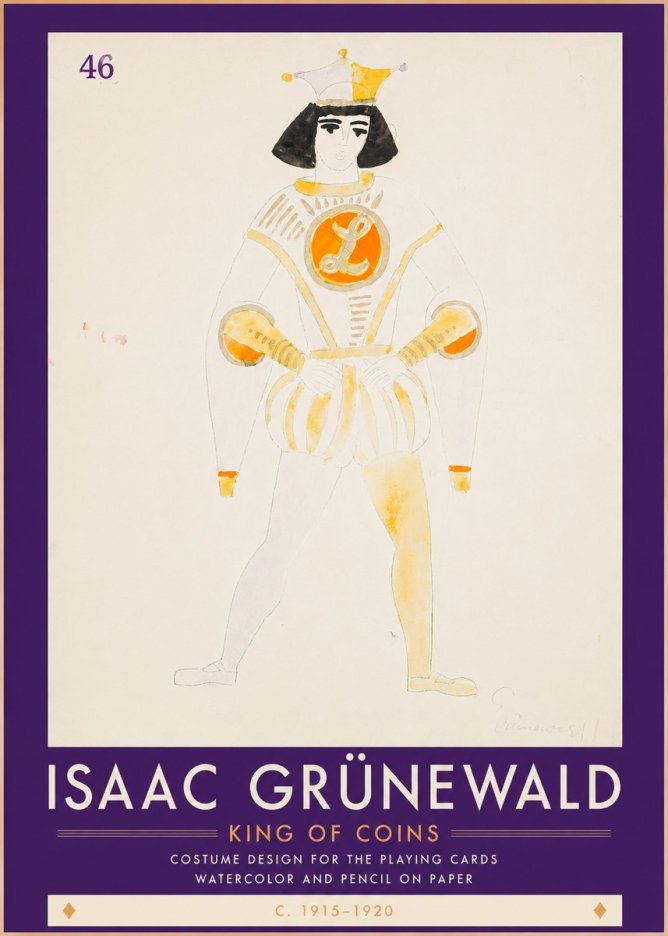 Isaac Grünewald King of Coins No3 - Affiche