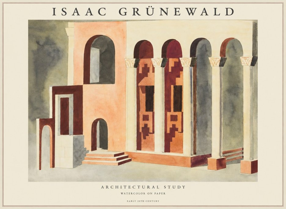 Isaac Grünewald Architectural Study II No1 - Affiche