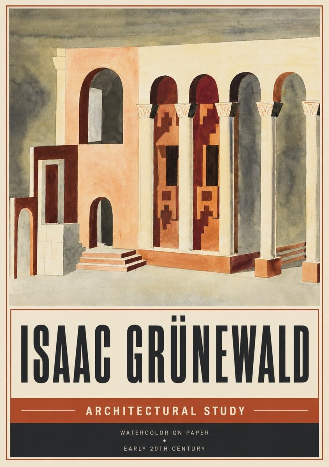 Isaac Grünewald Architectural Study II No5 - Affiche
