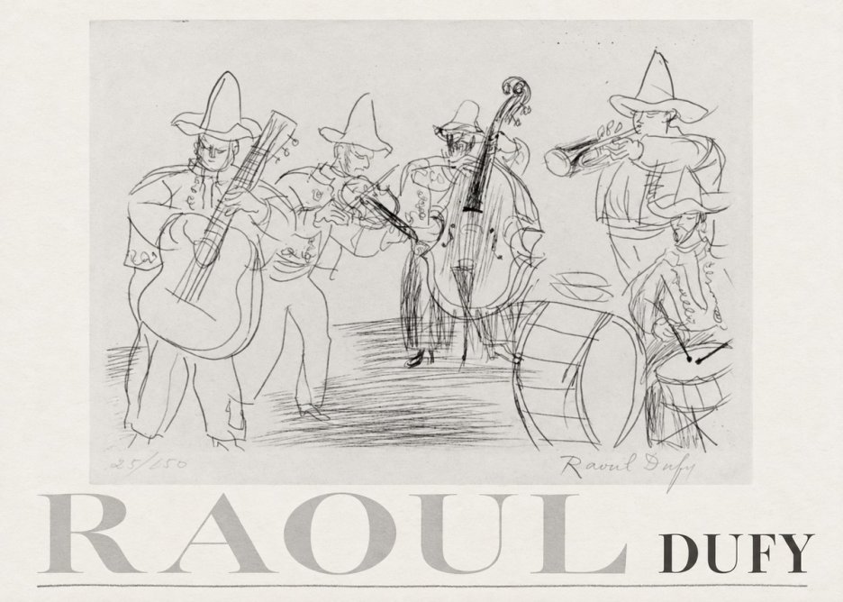 Raoul Dufy Musicians No3 - Affiche