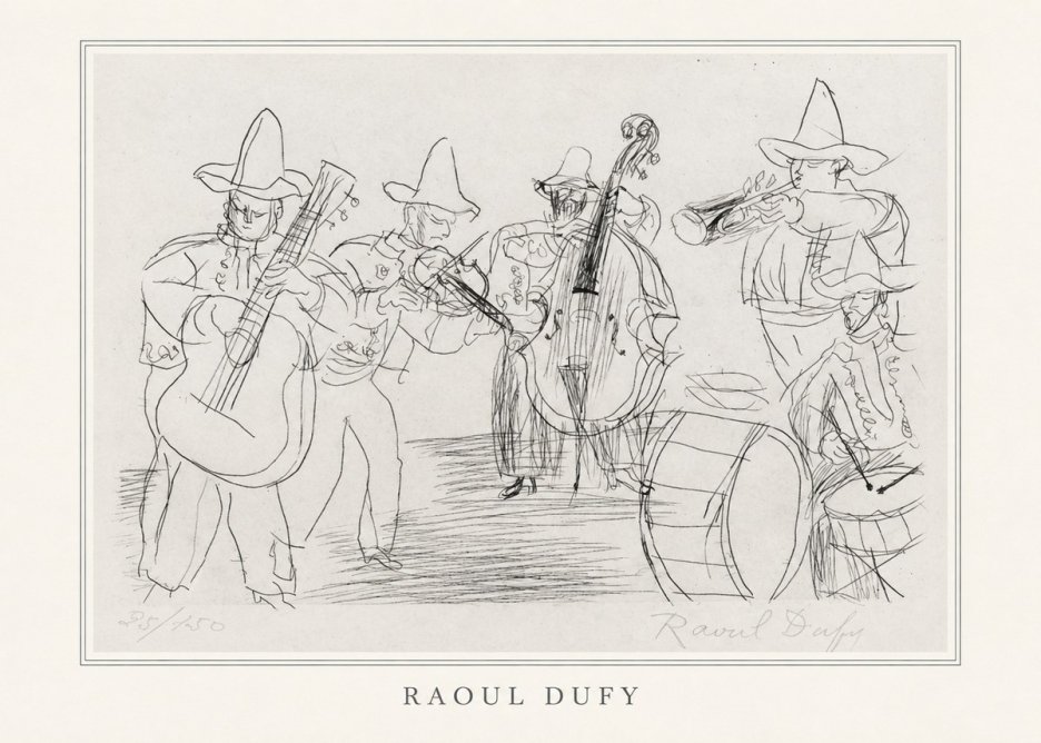Raoul Dufy Musicians No4 - Affiche