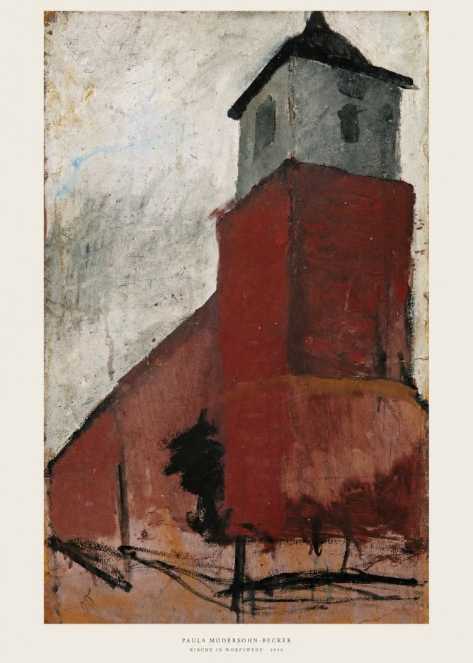 Paula Modersohn-Becker Kirche in Worpswede No6 - Affiche