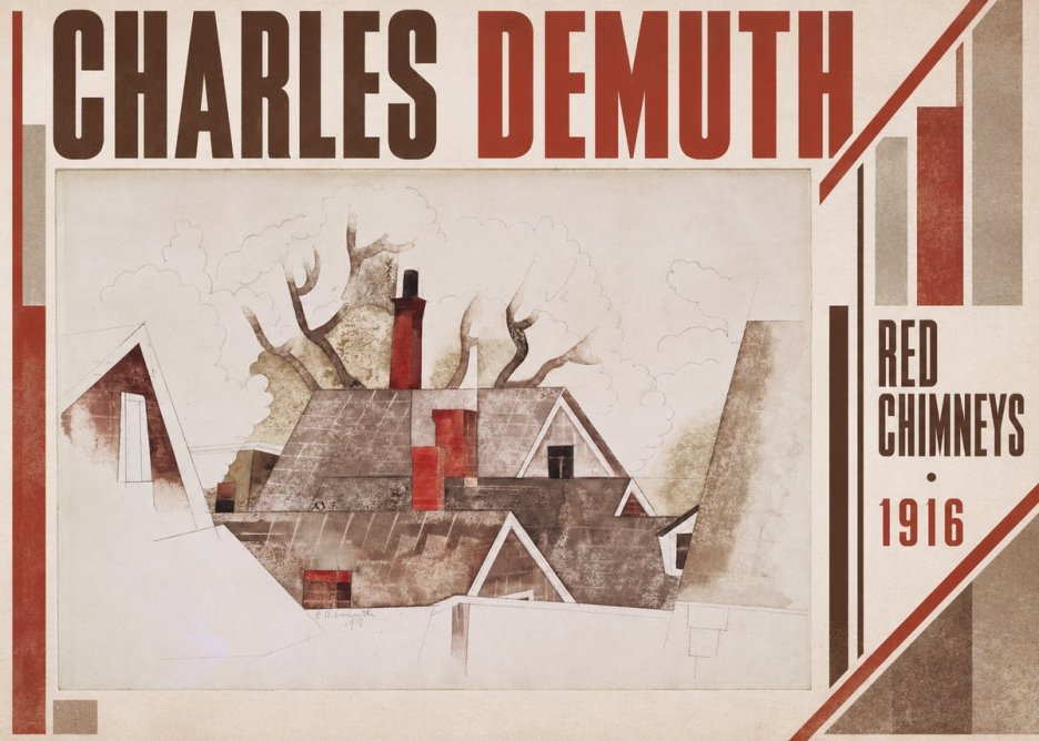 Charles Demuth Red Chimneys No4 - Affiche