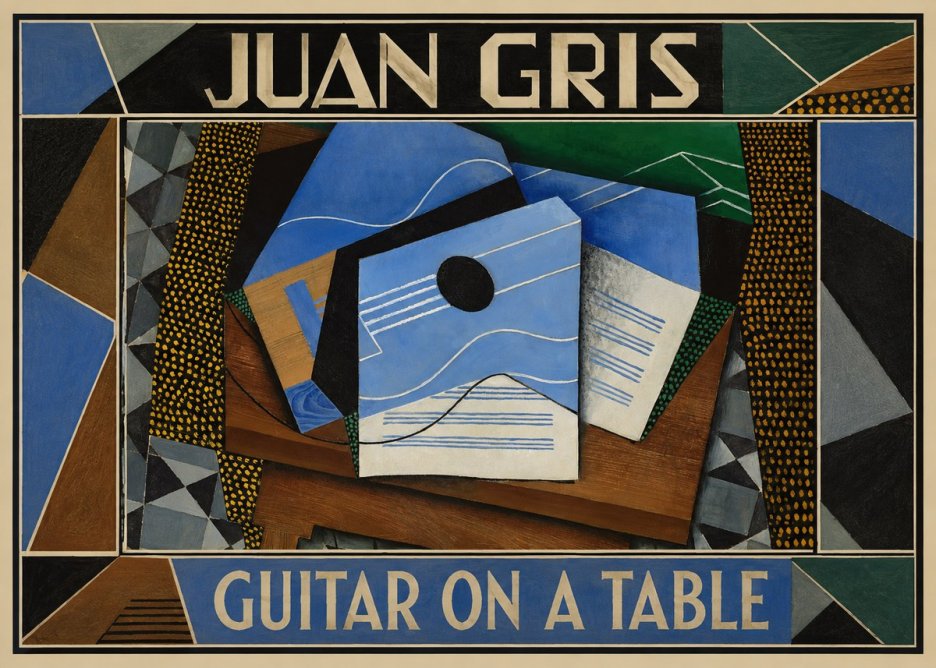 Juan Gris Guitar on a Table No4 - Affiche
