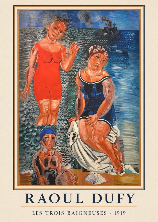 Raoul Dufy Les Trois Baigneuses No3 - Affiche