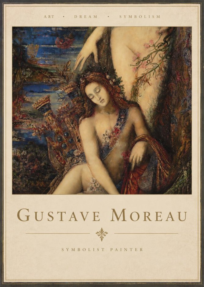Gustave Moreau Symbolist Painting No3 - Affiche