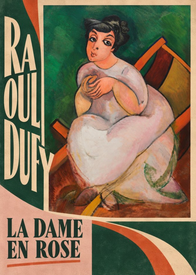 Raoul Dufy La Dame En Rose No2 - Affiche
