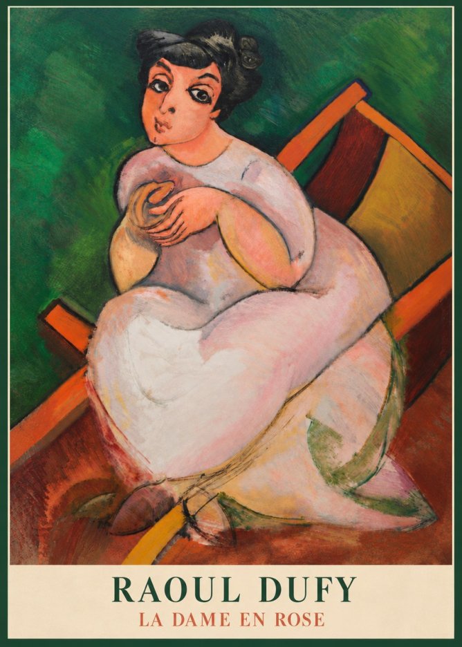 Raoul Dufy La Dame En Rose No4 - Affiche