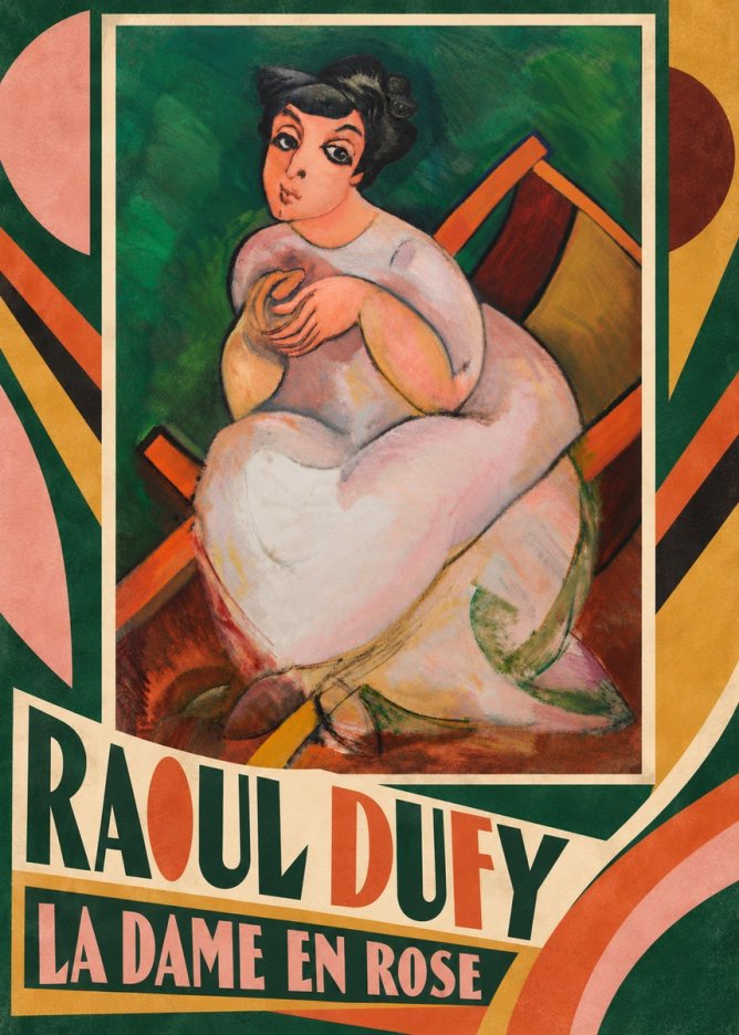 Raoul Dufy La Dame En Rose No5 - Affiche