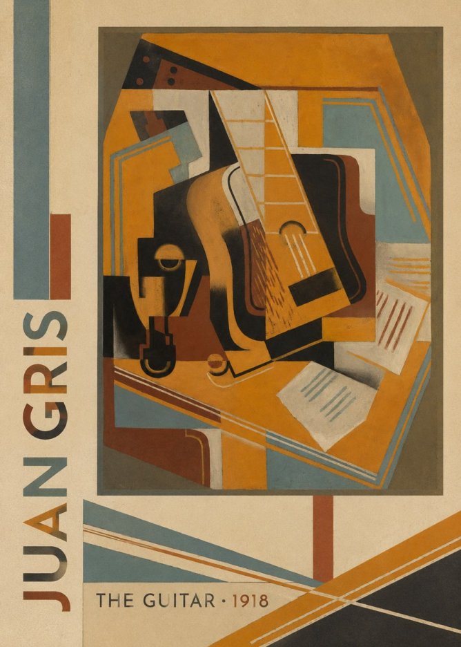 Juan Gris The Guitar No2 - Affiche
