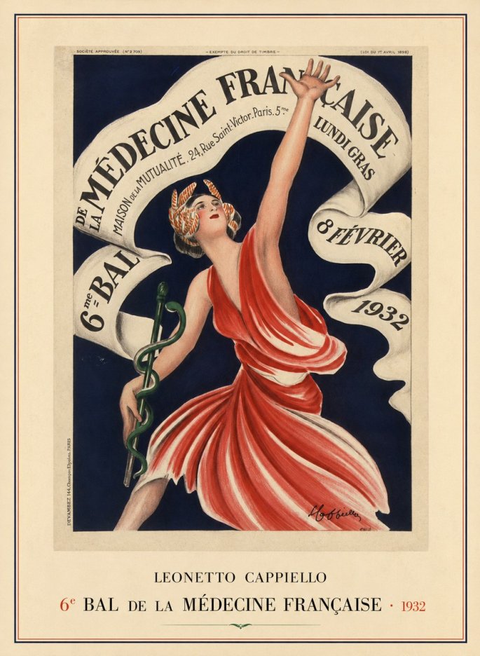 Leonetto Cappiello 6E Bal De La Médecine Française - 1932 No3 - Affiche