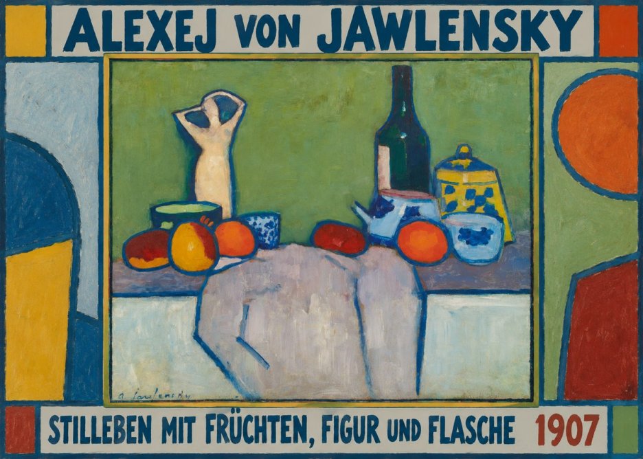 Alexej von Jawlensky Stilleben Mit Früchten, Figur Und Flasche 1907 No1 - Affiche
