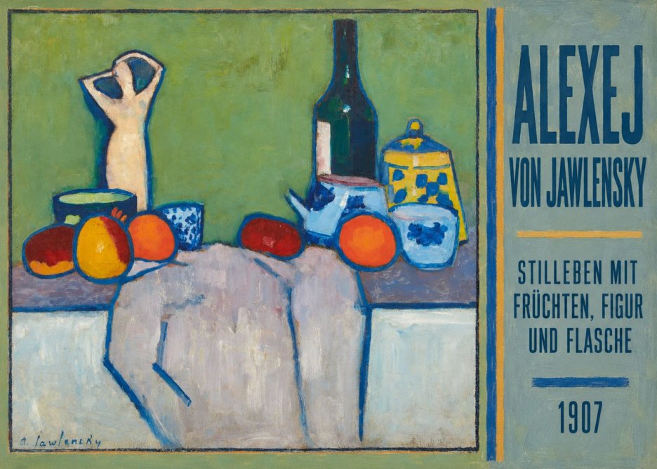 Alexej von Jawlensky Stilleben Mit Früchten, Figur Und Flasche 1907 No5 - Affiche