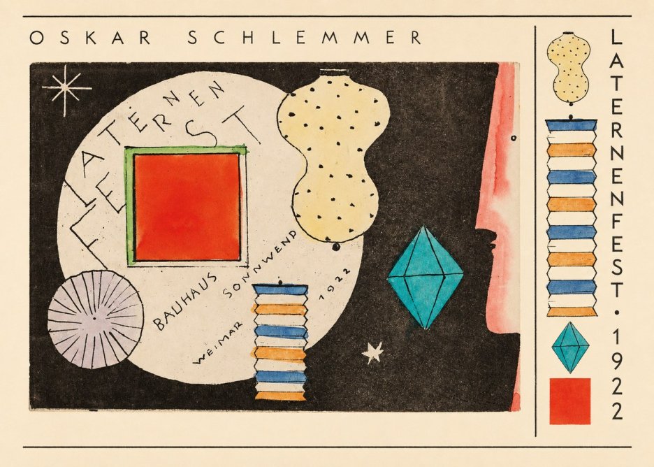 Oskar Schlemmer Laternenfest No6 - Affiche