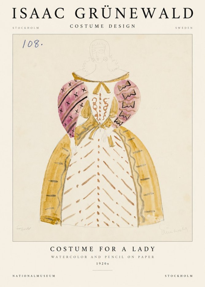 Isaac Grünewald Costume Design XII No2 - Affiche
