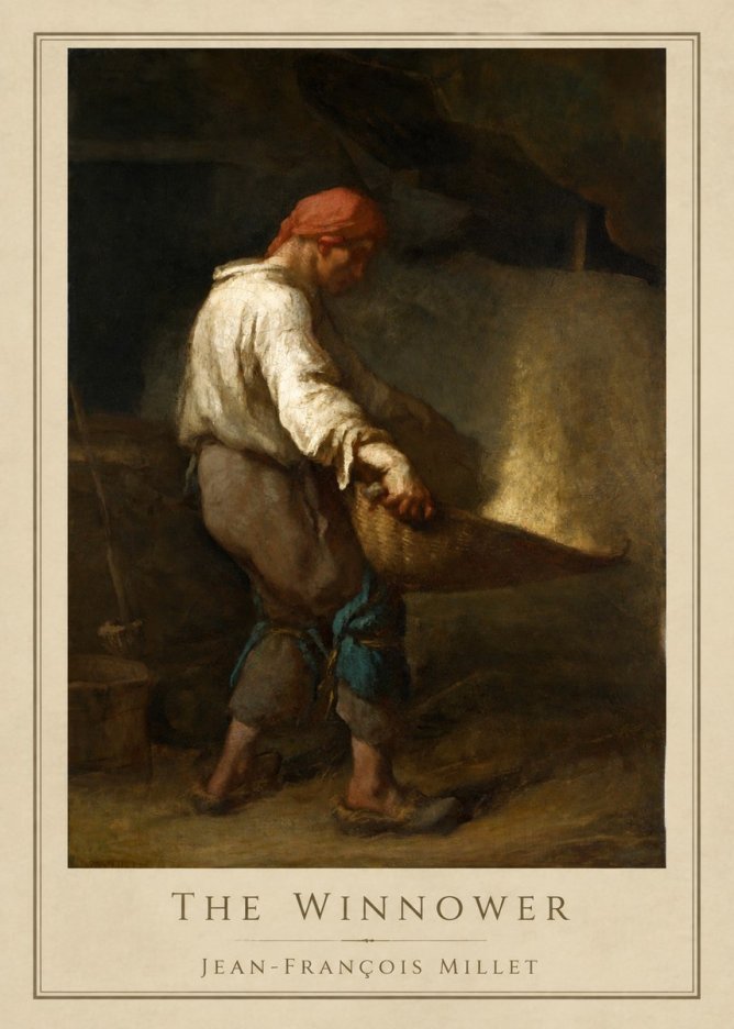 Jean-François Millet The Winnower No4 - Affiche