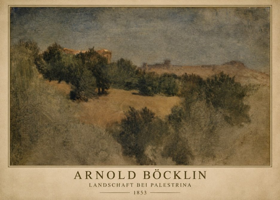 Arnold Böcklin Landschaft Bei Palestrina No1 - Affiche