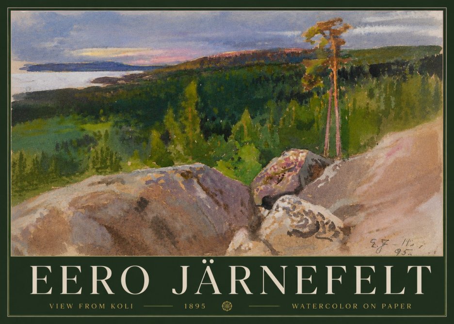 Eero Järnefelt View from Koli No3 - Affiche
