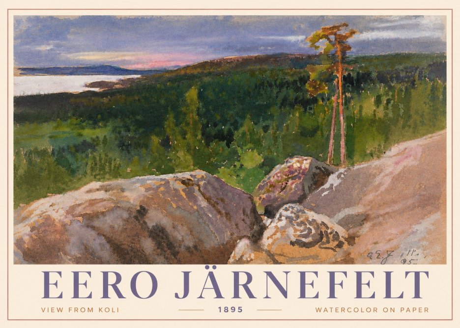 Eero Järnefelt View from Koli No4 - Affiche