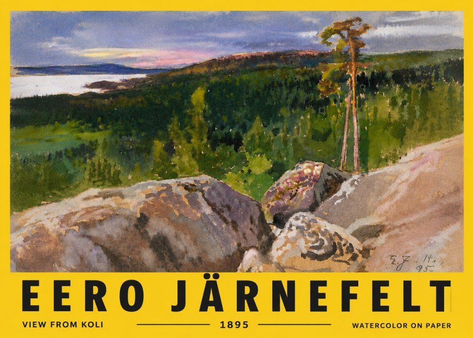 Eero Järnefelt View from Koli No6 - Affiche
