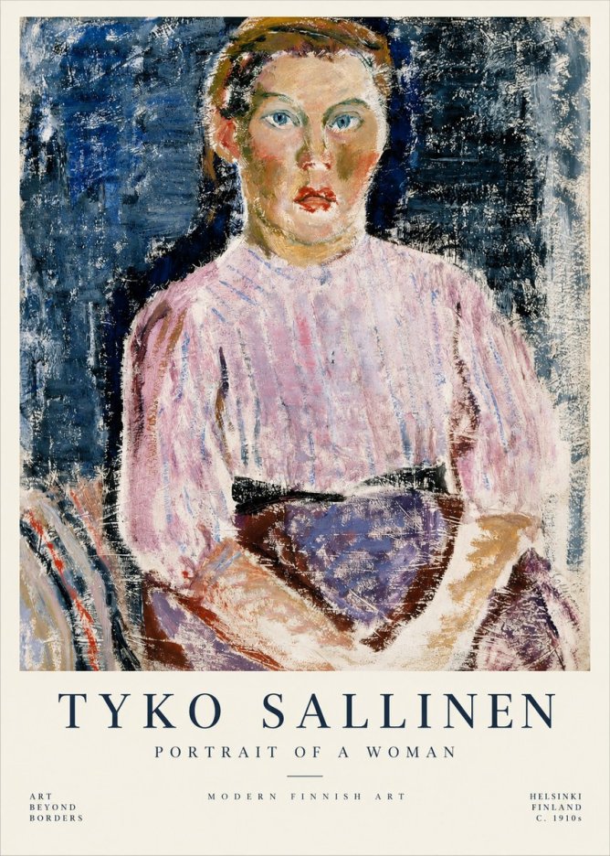 Tyko Sallinen Portrait of a Woman II No1 - Affiche