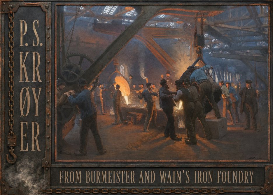 P.S. Krøyer From Burmeister and Wain's Iron Foundry No3 - Affiche