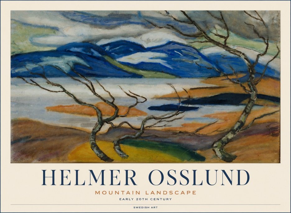 Helmer Osslund Mountain Landscape No1 - Affiche