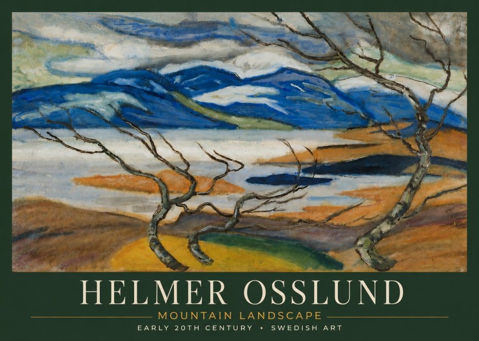 Helmer Osslund Mountain Landscape No3 - Affiche