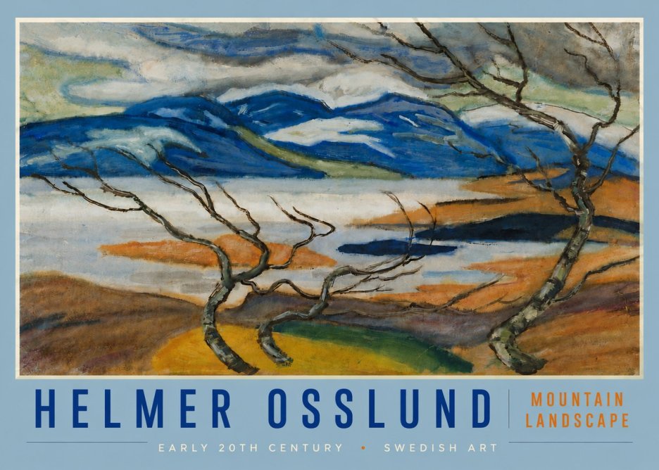Helmer Osslund Mountain Landscape No4 - Affiche