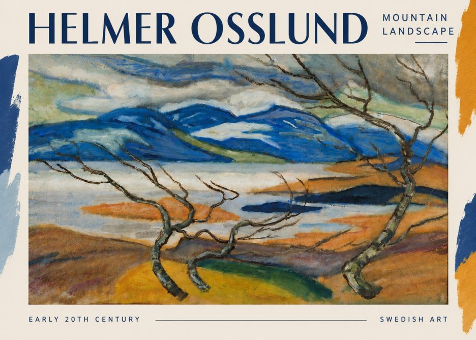 Helmer Osslund Mountain Landscape No5 - Affiche