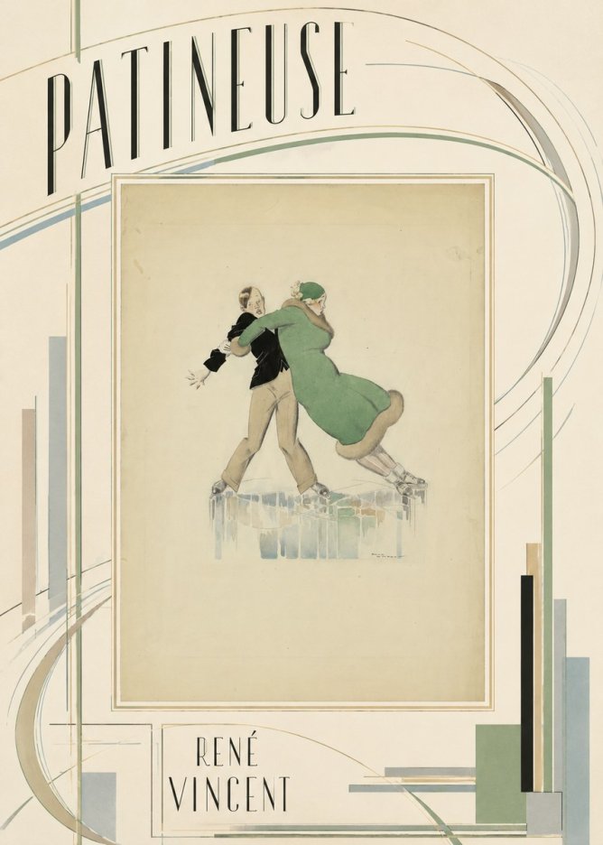 René Vincent Patineuse No3 - Affiche
