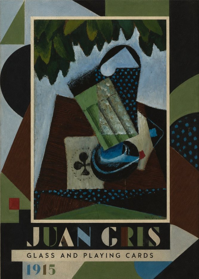 Juan Gris Glass and Playing Cards No1 - Affiche